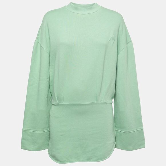 the attico mini sweater dress dark green Rent The Attico Green Dress UK 10